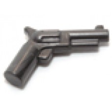 Part 13562 Pearl Dark Gray Minifig, Weapon Gun, Pistol Revolver - Small Barrel 